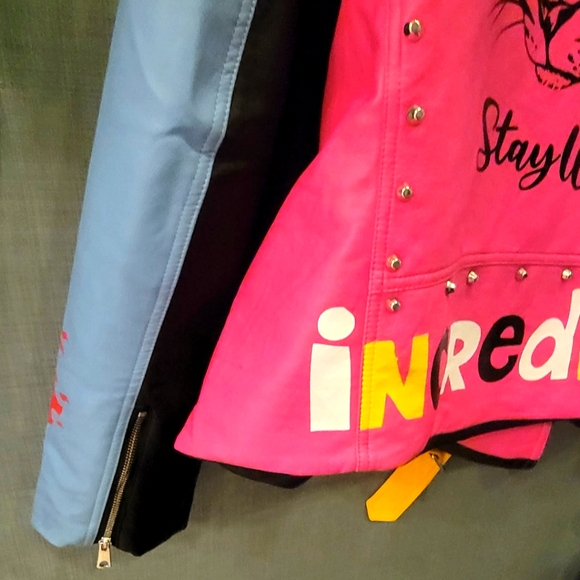 Geschallino Women's Faux Leather  Motorcycle Biker Jacket [NWOT] - Picture 12 of 14